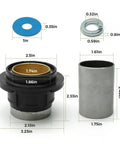 Heavy Duty Washer Tub Bearing Repair Kit For Whirlpool Maytag Top Load Clothes Washers Replaces 62040130 62008240, parts with dimensions.