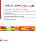 Bi Metal Safe Flex Hand Hacksaw Blade 12 Inch Long 1/2 Inch Wide 0.024 Inch Thick 24 TPI High Speed Steel Durable Contractor Grade Two Pack