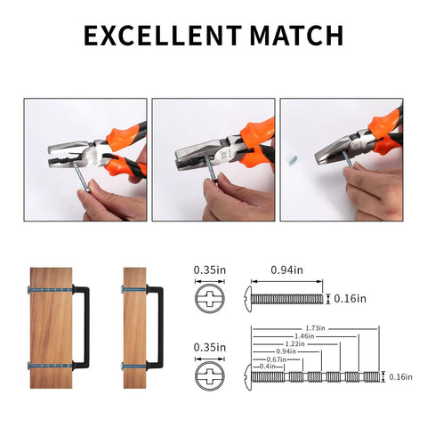 Installation instructions for 10 Pack Weathered Nickel Cabinet Pulls 7.5 Inch Overall Length With 192 Millimeter Center To Center Hole