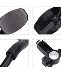 Close-up of Clip On Aero Bar For Road Cycling Aluminum Alloy Armrest Bar With Soft Sponge Cushion and handlebar clamp details.