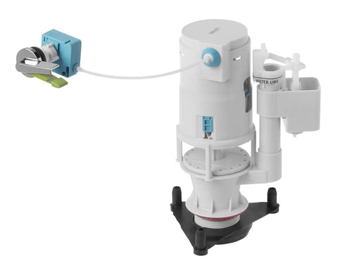 Unfinished Flush Valve Kit 1208883 for toilet repair, showing detailed components and easy install parts with unfinished design.