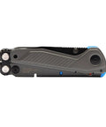 Everyday Carry 7 Tools Multi-Tool In CRYO D2 Steel With Compact Pocket Size closed view, stainless steel housing, urban gray finish