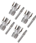 Essential 4 Piece Pipe Threading Tool Kit For G1/2 PVC Pipes showing internal and external thread cutters with 1/4 inch shanks.