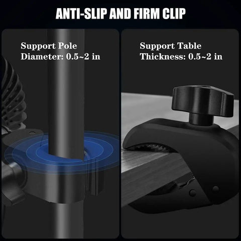 5 Inch Grow Tent Clip Fans With Adjustable Clamp, Dual Quiet Clip On Fans, 3 Speed Airflow For Plant Greenhouse Seedling Hydroponics Circulation Cooling, No Nonsense Quiet Airflow And Low Noise, Compatible With Timer Thermostat And Smart Plug
