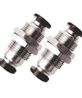Push To Connect Pneumatic Bulkhead Union Fitting 6mm OD To 6mm OD For Air And Water, Easy Install Brass And Plastic Body