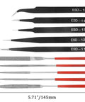 Tweezers and files from 28 Pcs Modeler Tools Set for Gundam and Model Kits with Plastic Box Hobby Craft Kit for DIY Projects