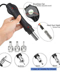 Pro Grade Hot Air Rework Station With 110V Solder Heat Gun, Fahrenheit And Celsius Display, Adjustable Temperature And Airflow