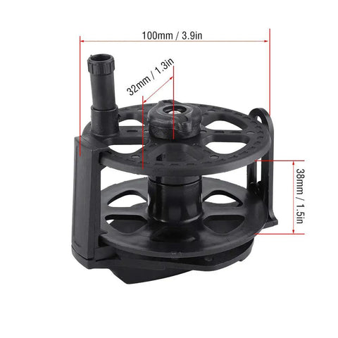 Split Type Wire Reel For Your Spearfishing Gun With Foldable Handle Underwater Speargun Reel Built From Lightweight Nylon No Fuss Disassembly Base Fits Wooden Body Guns Includes Base And Screws