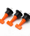 Ultimate Tile Leveling System Kit For Ceramic Floor And Wall Tiles, Reusable Dowels With Wrench, 100 Pcs Flat Pin Fasteners