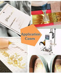 Gold And Silver Hot Stamping Foil Paper Rolls 1.5 Inch By 400 Feet For Leather Bronzing Machines And DIY Projects Game Changing Stamping Effect on fabric and shoes