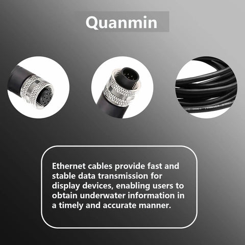 Close-up of M12 8 Pin Male To Female Connector Cable For Industrial Waterproof Sensor Extension Wire A Coded Safe Signal Cord