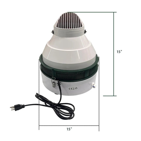 Portable Heavy Duty 200 Pint Humidifier With Industrial Grade Mist System For Hydroponics And Large Rooms, 15-inch size.