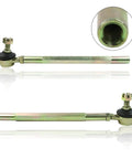 Go Kart Steering Kit With Adjustable Shaft And Tie Rods 445mm Rack Gear Pinion for 110cc Quad Parts, detailed view and end closeup