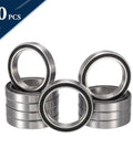 Front view of HiPicco 6700-2RS deep groove ball bearings, 10x15x4 mm, chrome steel, rubber sealed, 10 pcs