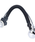 Onythral Bathtub Overflow Drainer Easy Install, flexible drain pipe with chrome stopper and black connector.