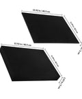 Two black 4 Pack Pick And Pluck Foam Inserts For Shipping And Storage Dope Soft Cushioning Padding shown with dimensions labeled.