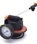CCX1000V Air Relief Valve Replacement For Hayward DE Sand And Cartridge Pool Filters, shown with pressure gauge and part detail