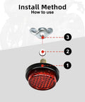 Installation steps for Red Reflectors Motorcycle License Plate Bolts And Nuts Set For Motorcycle And Bicycle