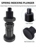 No Sweat Plug And Play Push Fit Ball Nose Spring Plunger M20x1.5 Carbon Steel with retractable knob for secure positioning.