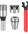 Half Inch Router Collet Extension Rod Chuck Holder With ER20 Spring Collet, Accepts One Quarter Inch And One Half Inch Shanks