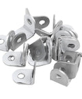 Rock Solid L Corner Brackets 200 Pack Hella Strong Shelf Supports 20Mm angle braces made of steel for DIY projects.