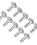 Heavy Duty 304 Stainless Steel Carriage Bolts M6x20mm 20 Pack close-up view showing solid round head and square neck design.