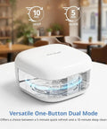 Cordless Ultrasonic Retainer Cleaner 50kHz Rechargeable Cleaning Pod With Built In Mirror For Jewelry Aligners Braces on table