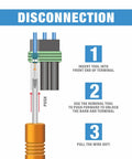 Weather Pack And Metri Pack Crimp Tool For AWG 24 14 Terminals And Seals Crimp In One Cycle disconnection steps diagram