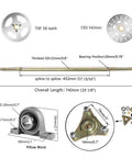 Diagram of Rear Axle Assembly Kit For Ready To Roll Go Karts 740mm With 29 Inch Wheels Hub Rim Tire Brake Disc Caliper Master Cylinder T8F Chain Sprocket DIY Quad Trike Drift Bike; details on sprocket, pillow block, and bearings.