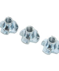 Angle view of 80-Piece Carbon Steel T Nut 4 Prong Tee Blind Nuts Kit For RVs Electronics And Furniture Projects Built Tough