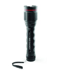Redline Big Daddy Flashlight 2000 Lumen Waterproof Tactical Light With 4X Adjustable Zoom, rugged aluminum build, black