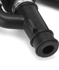 Universal Silicone Vacuum Check Valve Breather Hose Kit For Turbo Engine EA113 B5 B6 Models High Temp Reinforcement Stops Oil Vapor Backflow, black silicone hose close-up