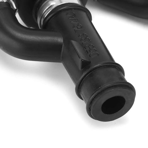Universal Silicone Vacuum Check Valve Breather Hose Kit For Turbo Engine EA113 B5 B6 Models High Temp Reinforcement Stops Oil Vapor Backflow, black silicone hose close-up