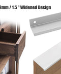 Back Mount Finger Edge Pulls 2 Pack 80mm Aluminum Hidden Handle Concealed Tab Pull on wooden drawer, 38mm widened design