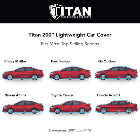 Heavy Duty Waterproof Sedan Car Cover 186 To 202 Inches With Driver Side Zipper UV Protection And Scratch Resistant 210T Polyester