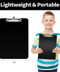 Plastic Clipboard With Pen Holder Two Pack 8.5 By 11 Standard Letter Size Low Profile Clip Sturdy Ten Percent Thicker Waterproof