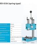 Pro Heavy Duty Half Ton Manual Arbor Press Desktop Punch Tool For Electronics Bearing Mounting Compact Hardware Jobs Smooth Action Shop Workhorse Beast with specifications and dimensions displayed.