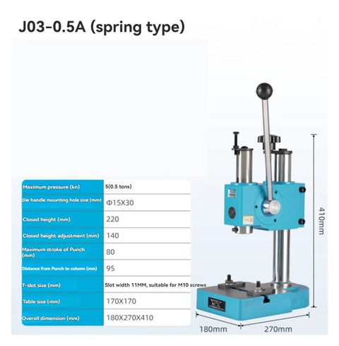 Heavy Duty Manual Arbor Press And Hand Punch Machine For Desktop Bench Work Compact Industrial Tool With Solid Precision.