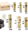 Copper Barrel Hidden Hinges 10 Pcs Cylindrical Concealed Brass Hardware sizes and installation detail
