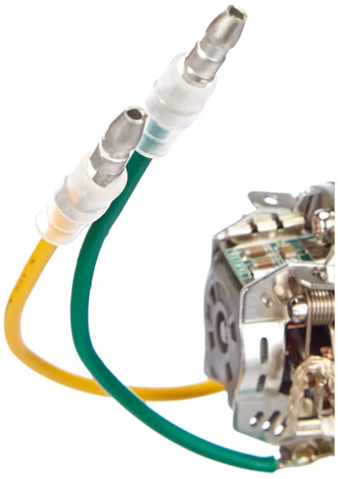 Close-up of Cr-Tuned 35T Crawler Motor for CR-01 RC Crawlers with wiring and connectors visible