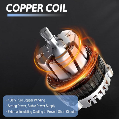 Close-up of copper winding coil for Plug And Play 160 Amp 12V Alternator Replacement ALM3587 with insulation layer.