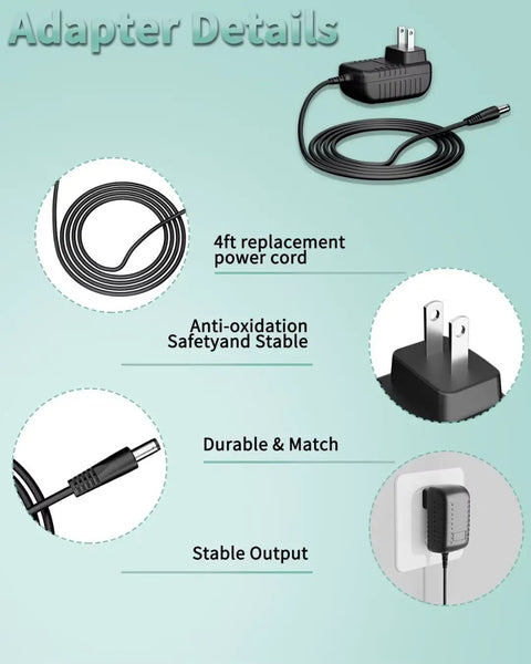 Hella Reliable And Top Shelf 6 Volt Ac Adapter And Power Supply Charger For Skil And Bosch Cordless Drills With Smart Overload Protection Knockout Home Workshop Charging, featuring 4ft cord and plug.