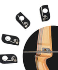 Magnetic Recurve Bow Arrow Rest Set Four Piece Metal Arrow Rest With Adhesive Backing for right hand shooters on wood bow