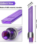 LED Light Pipe Crevice Tool Replacement For Dyson V7 V8 V10 V11 Vacuum Cleaners, 12.1x1.6 inch ABS, side and connector view