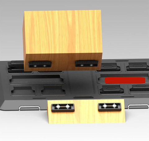 Heavy Duty Mounting Feet For Packout System, 10 Pack Black ABS Feet Compatible With Milwaukee Packout Tool System shown in use