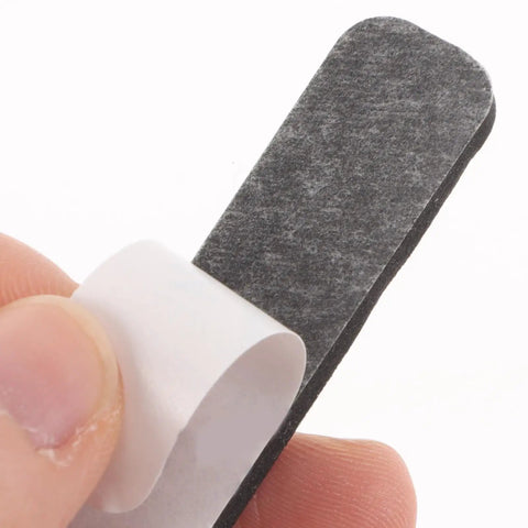 Four Piece Top Tier Keyboard Soundproof Foam Silencer For Space Bar Heavy Duty Acoustic Sponge Pads, black foam pad being peeled.