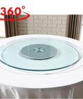 Clear Tempered Glass Lazy Susan Turntable Bearing Large 28 To 47 Inch Round Rotating Tray For Home Kitchen Dining Room