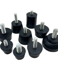 4 Pack Rubber Adjustable Feet Pads With Screws For Tables And Chairs Leveling Feet Anti Slip Anti Shock Protection Multi Directional Height Adjustment