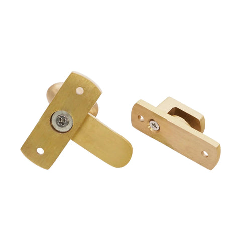 Satin Brass Oval Cabinet Turn Latch For Cupboards And Wardrobes 55mm Solid Brass Built To Last Rust Resistant Hardware