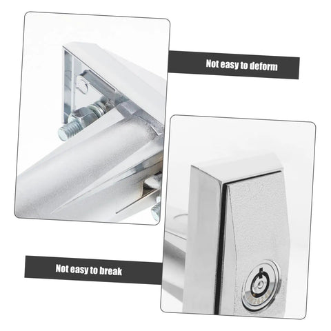 Badass Vending Machine T Handle Lock Kit With Keys High Security Snack Dispenser Access Control Smooth Install Solid Build Quality For Construction Sites And Retail Operations Keep Everything Locked Down Tight Secure, silver metal lock close-up